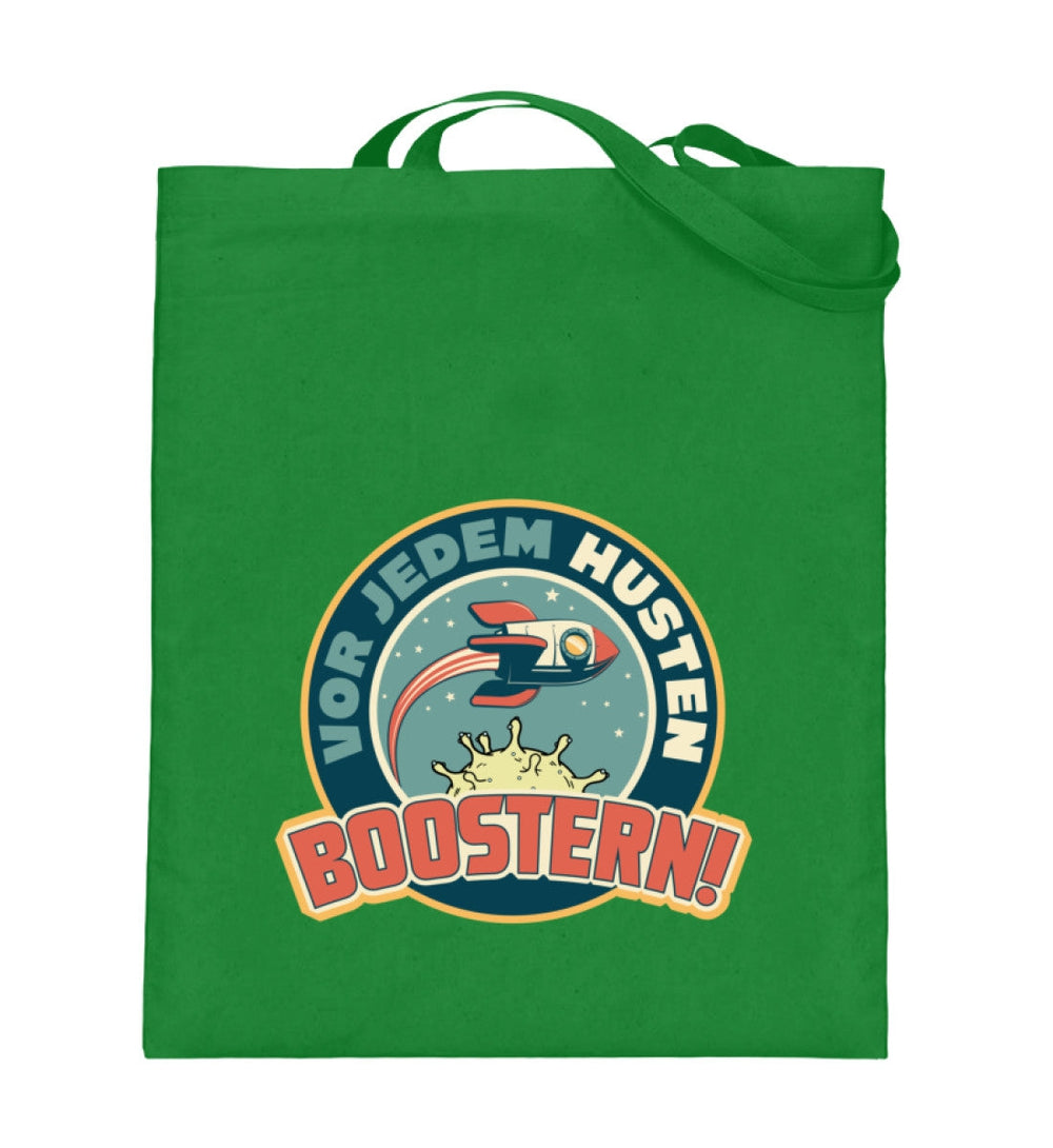 SPASSKULTUR STOFFTASCHE • VOR JEDEM HUSTEN BOOSTERN-HARLEKINSHOP