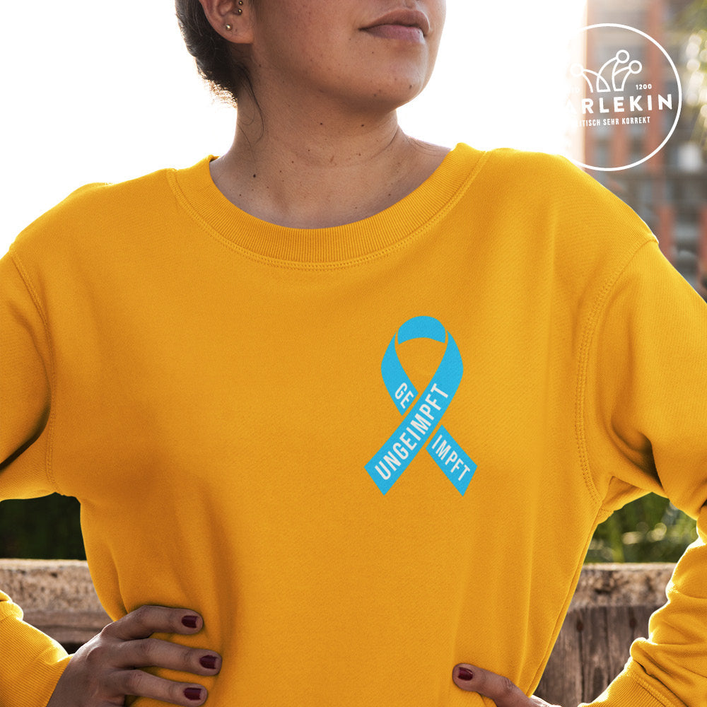 SPASSKULTUR SWEATER MÄDELS • SOLISCHLEIFE / SOLIDARITY RIBBON GEIMPFT UNGEIMPFT-HARLEKINSHOP