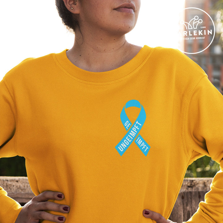 SPASSKULTUR SWEATER MÄDELS • SOLISCHLEIFE / SOLIDARITY RIBBON GEIMPFT UNGEIMPFT-HARLEKINSHOP