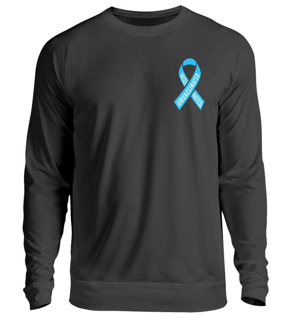 SPASSKULTUR SWEATER MÄDELS • SOLISCHLEIFE / SOLIDARITY RIBBON VAXXINATED UNVAXXINATED-HARLEKINSHOP