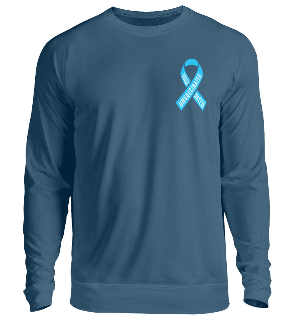 SPASSKULTUR SWEATER MÄDELS • SOLISCHLEIFE / SOLIDARITY RIBBON VAXXINATED UNVAXXINATED-HARLEKINSHOP