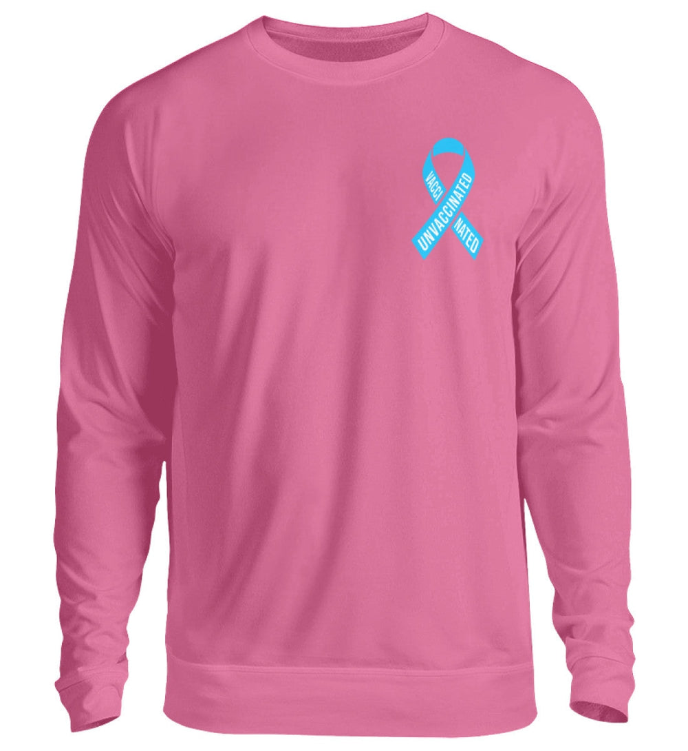 SPASSKULTUR SWEATER MÄDELS • SOLISCHLEIFE / SOLIDARITY RIBBON VAXXINATED UNVAXXINATED-HARLEKINSHOP