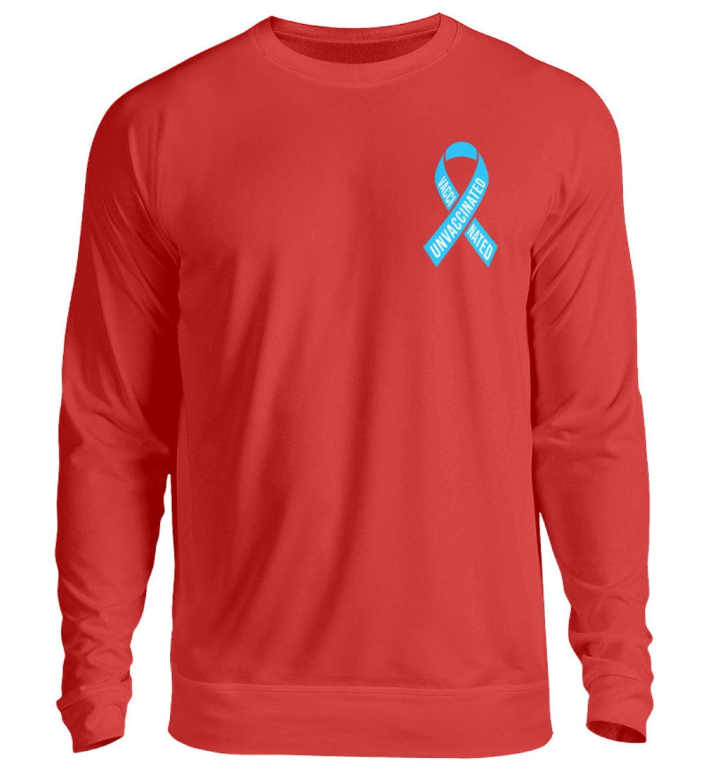 SPASSKULTUR SWEATER MÄDELS • SOLISCHLEIFE / SOLIDARITY RIBBON VAXXINATED UNVAXXINATED-HARLEKINSHOP