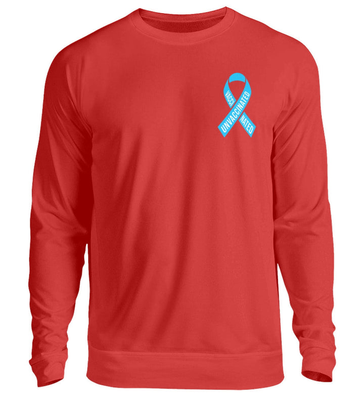 SPASSKULTUR SWEATER MÄDELS • SOLISCHLEIFE / SOLIDARITY RIBBON VAXXINATED UNVAXXINATED-HARLEKINSHOP