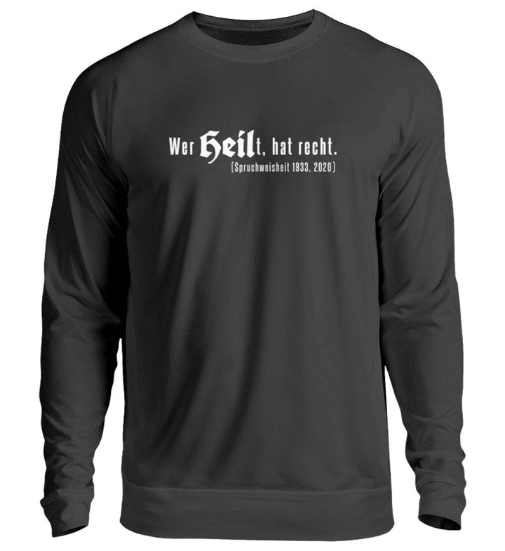 SPASSKULTUR SWEATER MÄDELS • WER HEILT HAT RECHT-HARLEKINSHOP