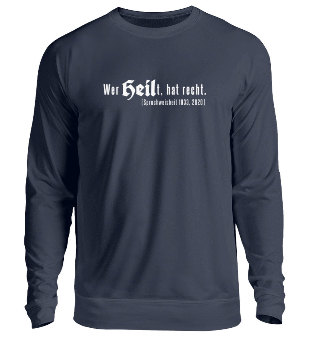 SPASSKULTUR SWEATER MÄDELS • WER HEILT HAT RECHT-HARLEKINSHOP