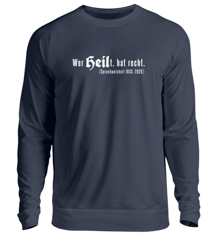 SPASSKULTUR SWEATER MÄDELS • WER HEILT HAT RECHT-HARLEKINSHOP