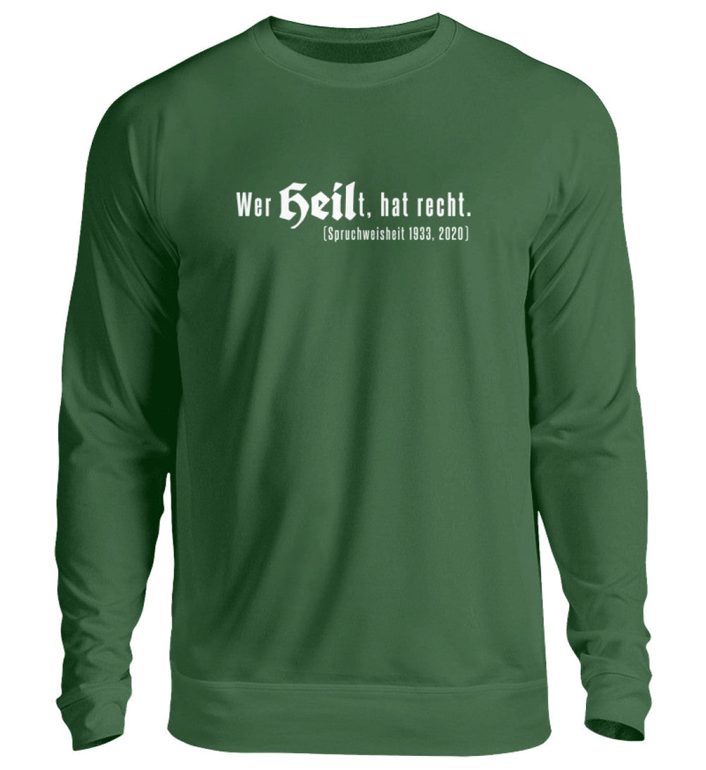 SPASSKULTUR SWEATER MÄDELS • WER HEILT HAT RECHT-HARLEKINSHOP