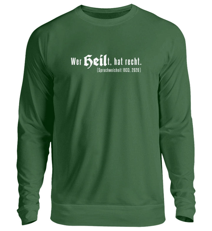 SPASSKULTUR SWEATER MÄDELS • WER HEILT HAT RECHT-HARLEKINSHOP
