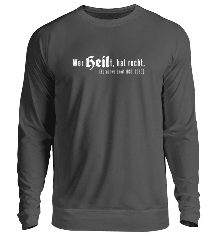 SPASSKULTUR SWEATER MÄDELS • WER HEILT HAT RECHT-HARLEKINSHOP