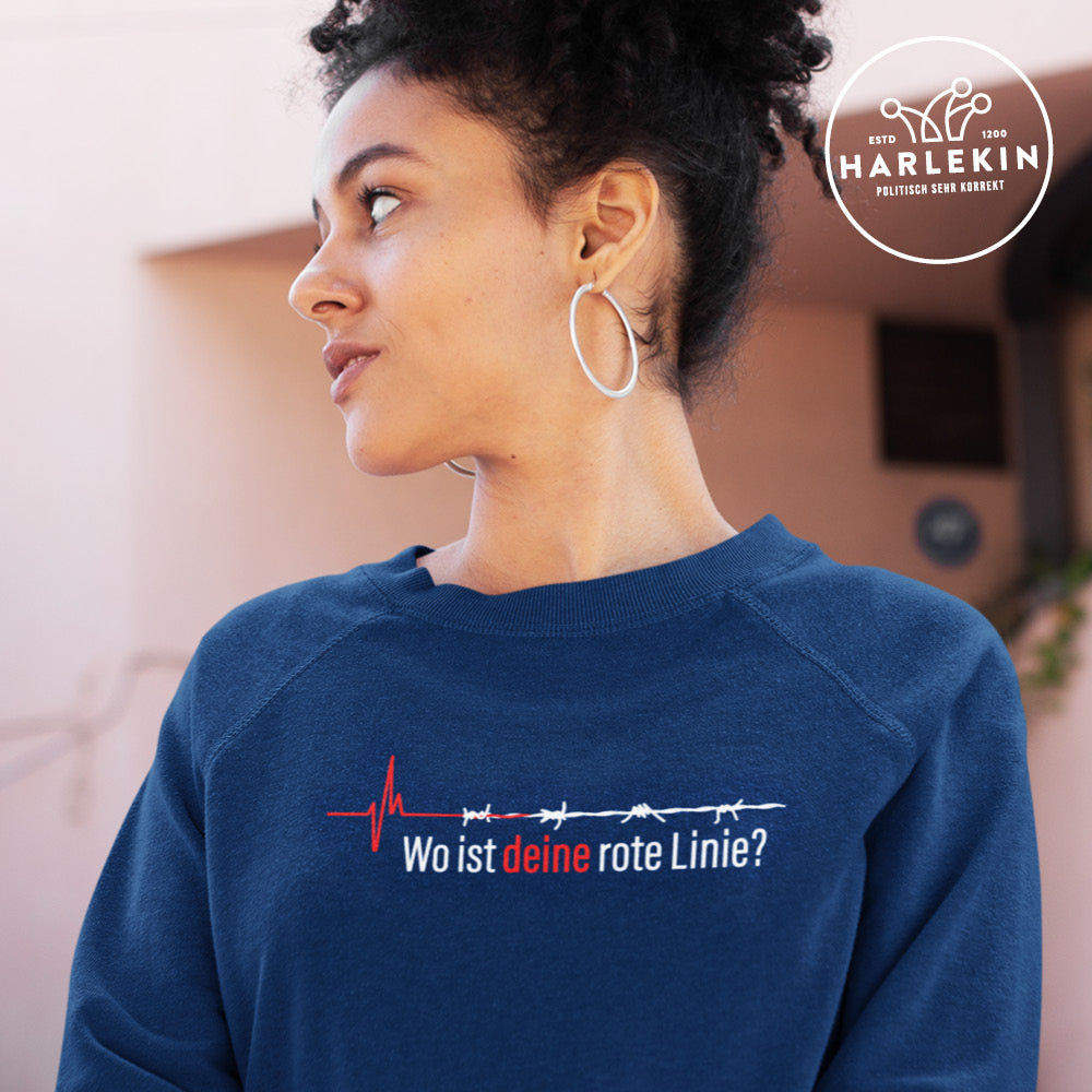 SPASSKULTUR SWEATER MÄDELS • WO IST DEINE ROTE LINIE-HARLEKINSHOP