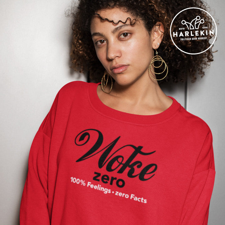 SPASSKULTUR SWEATER MÄDELS • WOKE ZERO - ROT-HARLEKINSHOP