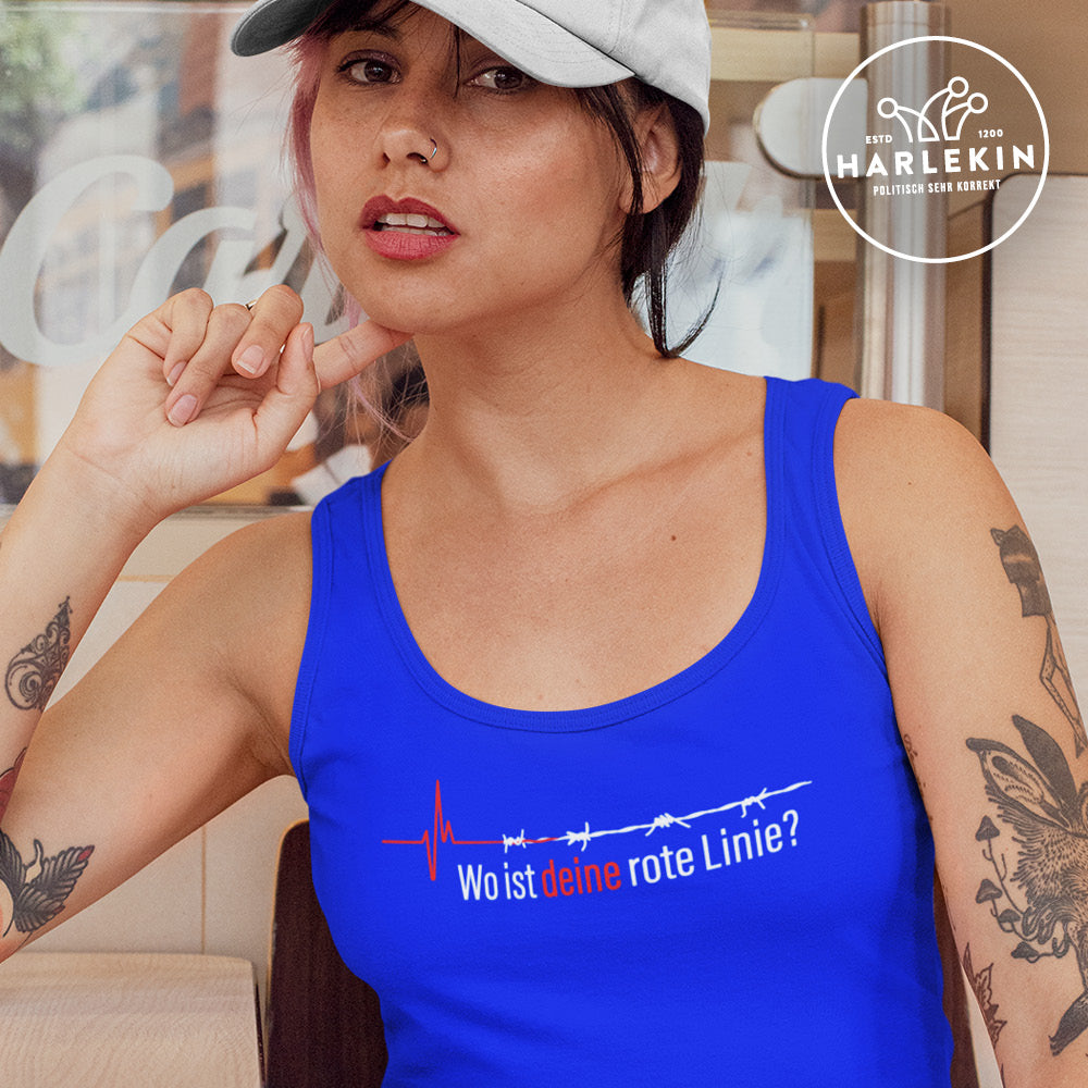 SPASSKULTUR TANK TOP MÄDELS • WO IST DEINE ROTE LINIE-HARLEKINSHOP