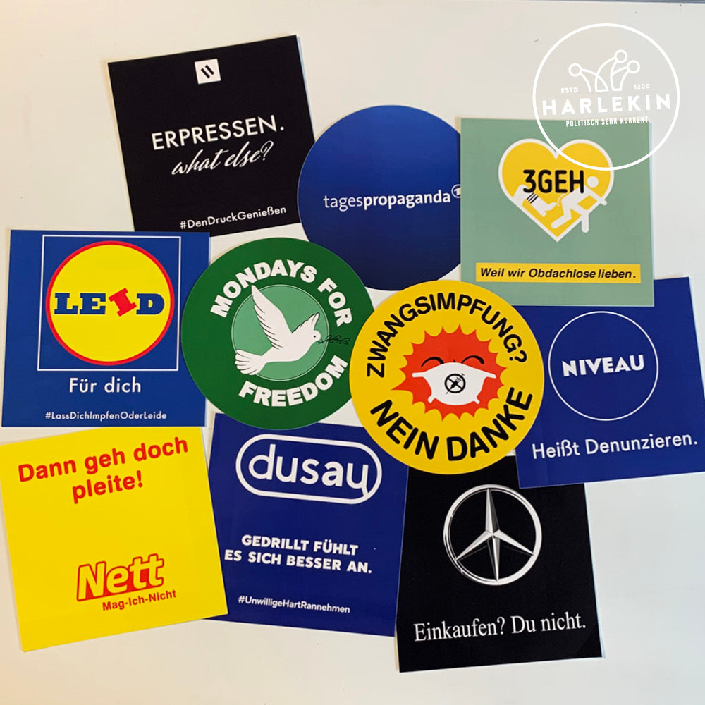ADBUSTING STICKER PACKAGE (10 STK.)-HARLEKINSHOP