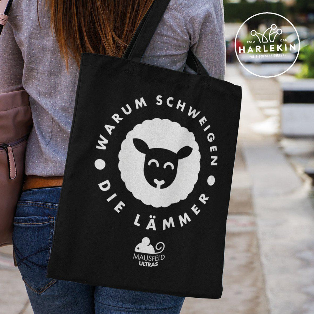 STOFFTASCHE • MAUSFELD ULTRAS / WARUM SCHWEIGEN DIE LÄMMER - DUNKEL-HARLEKINSHOP