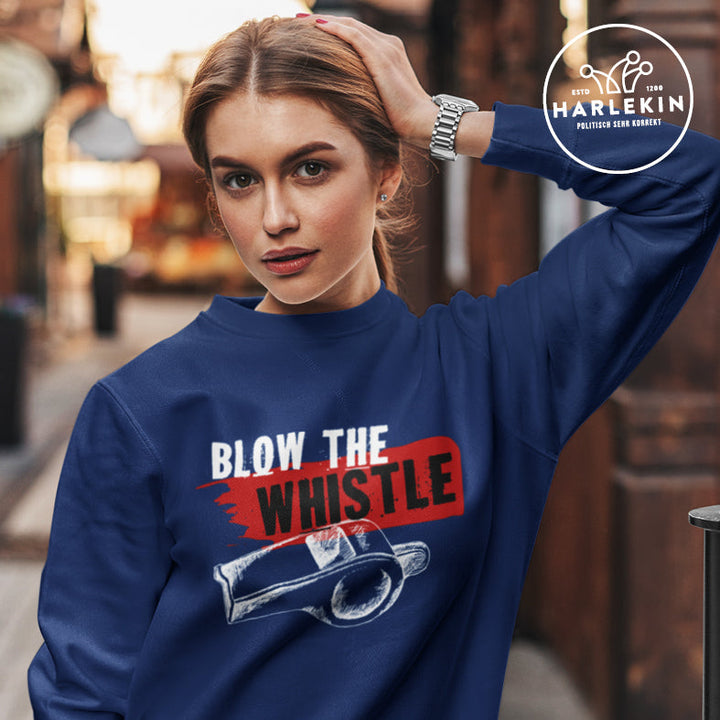 SWEATER MÄDELS • FREE ASSANGE / BLOW THE WHISTLE - DUNKEL-HARLEKINSHOP