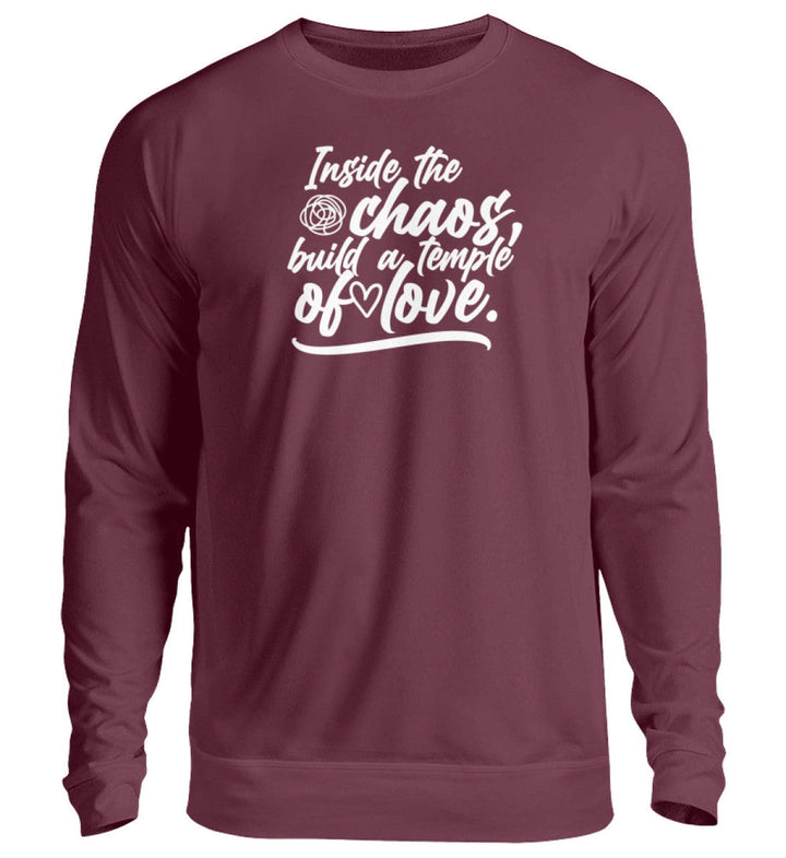 SWEATER MÄDELS • INSIDE THE CHAOS BUILD A TEMPLE OF LOVE - DUNKEL-HARLEKINSHOP