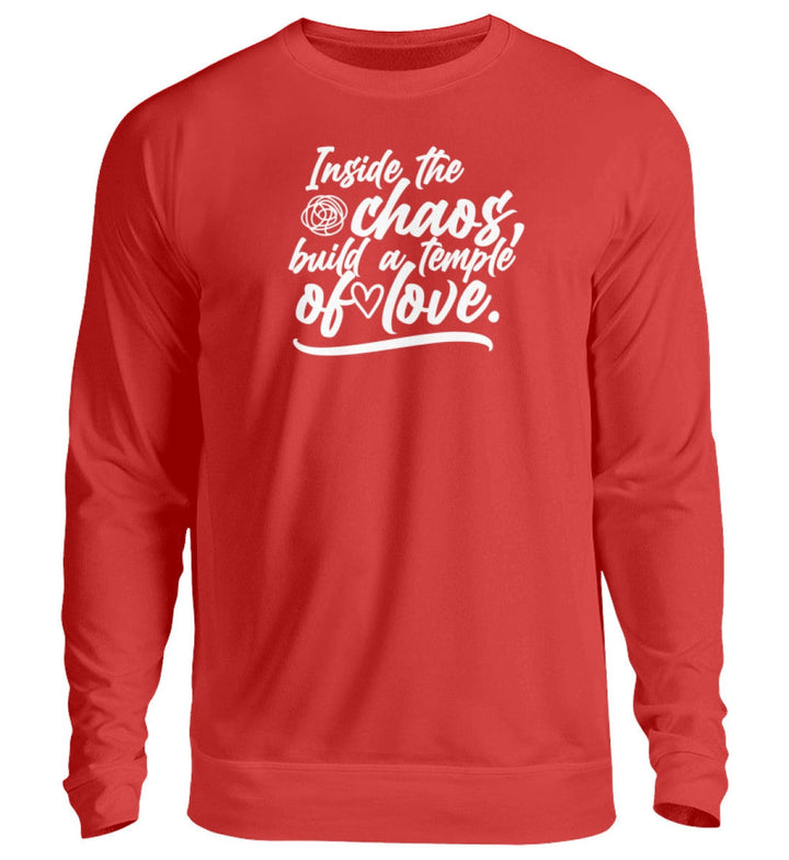 SWEATER MÄDELS • INSIDE THE CHAOS BUILD A TEMPLE OF LOVE - DUNKEL-HARLEKINSHOP
