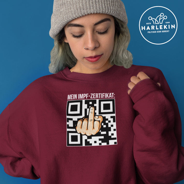 SWEATER MÄDELS • MEIN IMPF-ZERTIFIKAT / IMPFPASS-HARLEKINSHOP