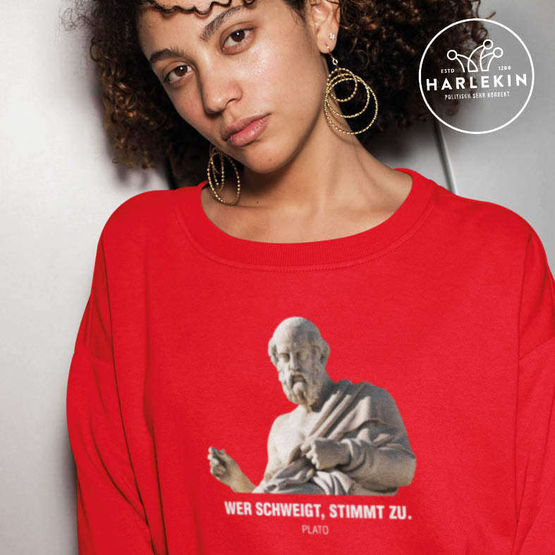 SWEATER MÄDELS • PLATO: • PLATO: WER SCHWEIGT STIMMT ZU-HARLEKINSHOP