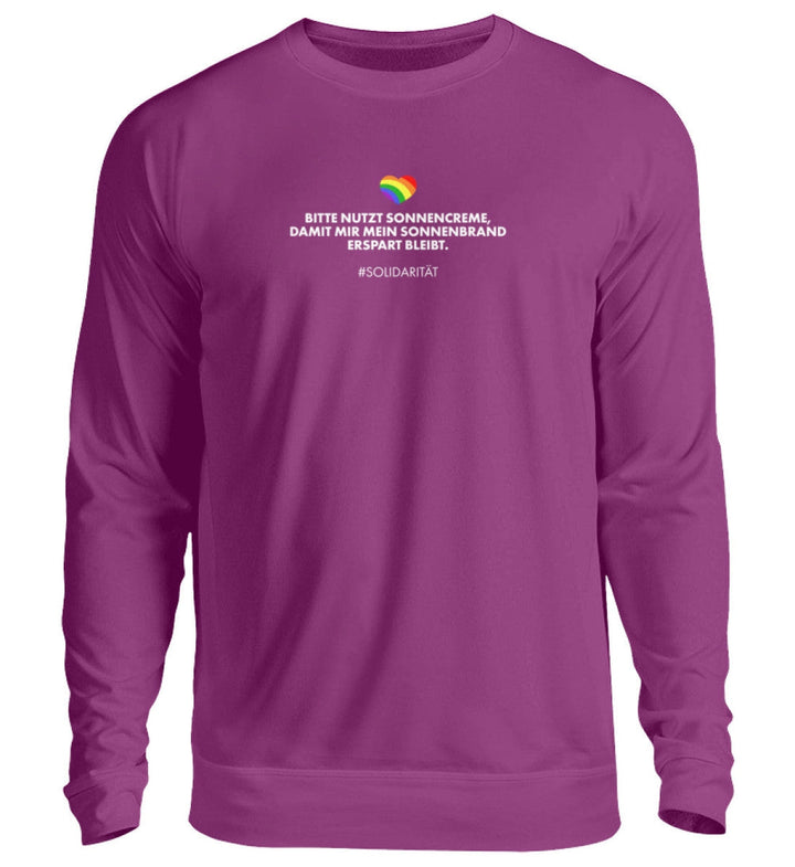 SWEATER MÄDELS • SOLIDARITÄT: SONNENCREME-HARLEKINSHOP