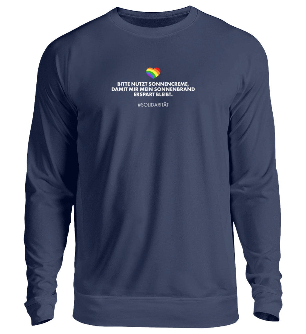 SWEATER MÄDELS • SOLIDARITÄT: SONNENCREME-HARLEKINSHOP