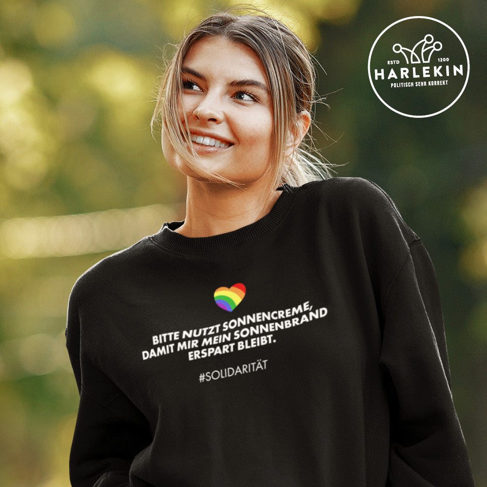 SWEATER MÄDELS • SOLIDARITÄT: SONNENCREME-HARLEKINSHOP