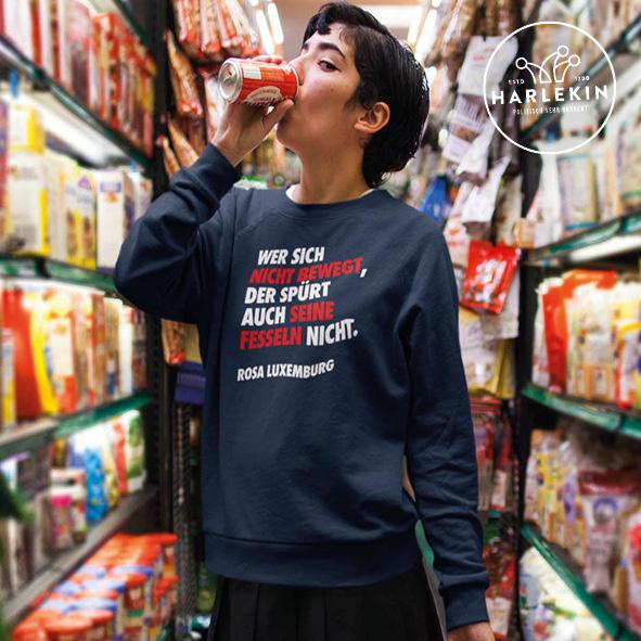 SWEATER MÄDELS • WER SICH NICHT BEWEGT ROSA-HARLEKINSHOP