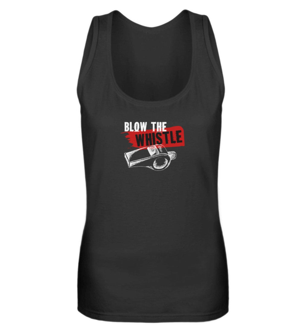 TANK TOP MÄDELS •FREE ASSANGE / BLOW THE WHISTLE - DUNKEL-HARLEKINSHOP