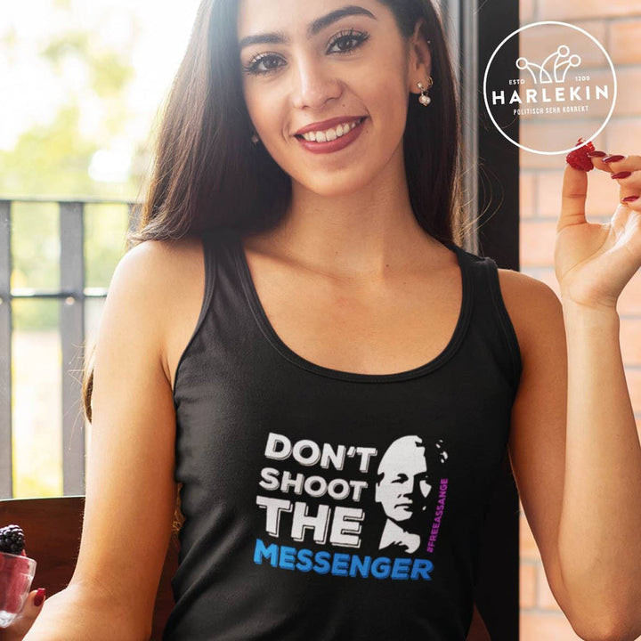 TANK TOP MÄDELS • FREE ASSANGE: DON'T SHOOT THE MESSENGER!-HARLEKINSHOP