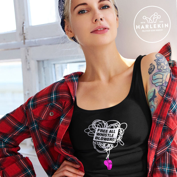 TANK TOP MÄDELS • FREE ASSANGE: FREE ALL WHISTLE BLOWERS-HARLEKINSHOP