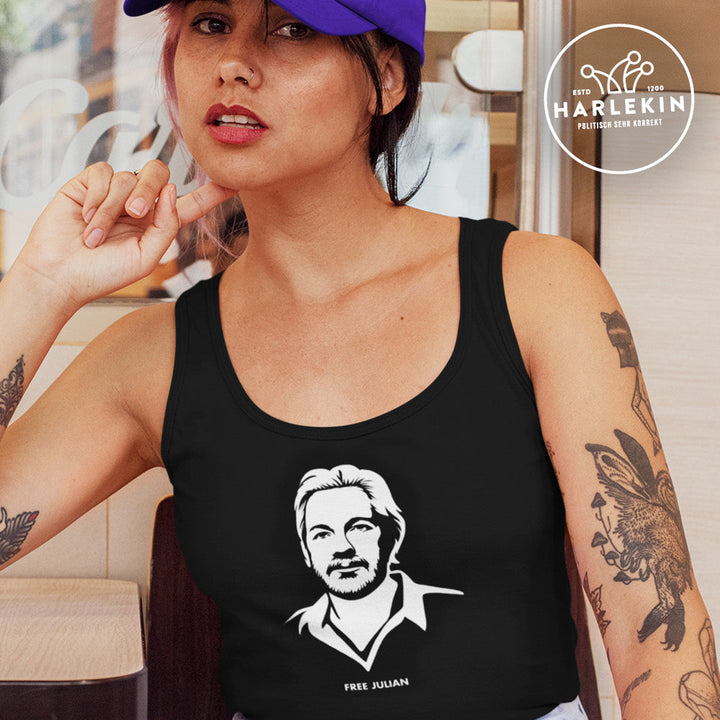 TANK TOP MÄDELS • FREE ASSANGE / FREE JULIAN - DUNKEL-HARLEKINSHOP