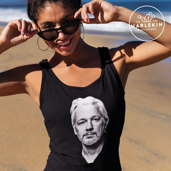 TANK TOP MÄDELS • FREE ASSANGE PORTRAIT-HARLEKINSHOP