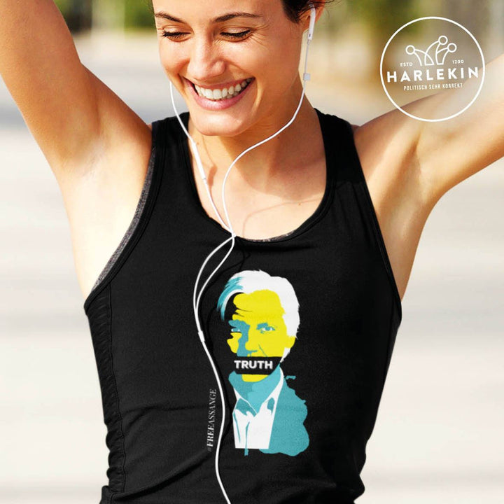 TANK TOP MÄDELS • FREE ASSANGE: TRUTH - DUNKEL-HARLEKINSHOP