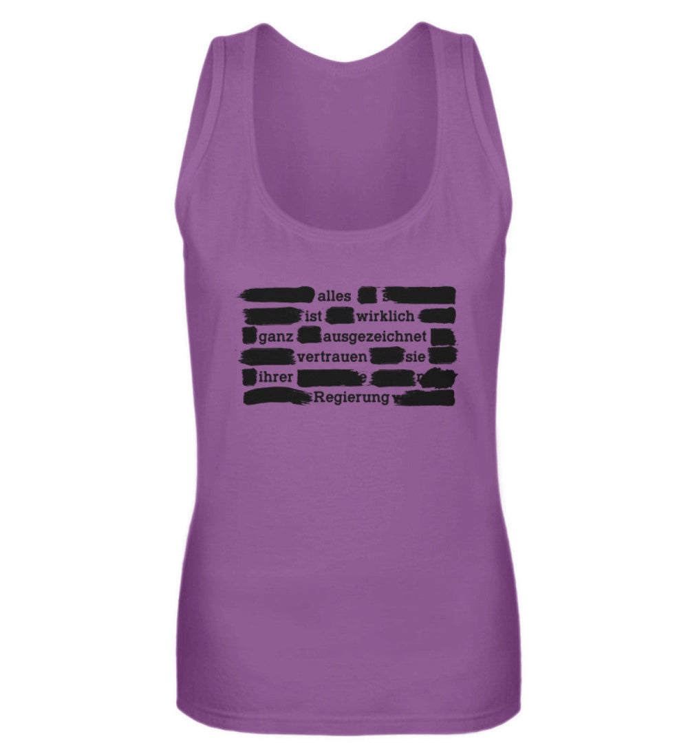 TANK TOP MÄDELS • VERTRAUEN SIE IHRER REGIERUNG - DUNKEL-HARLEKINSHOP