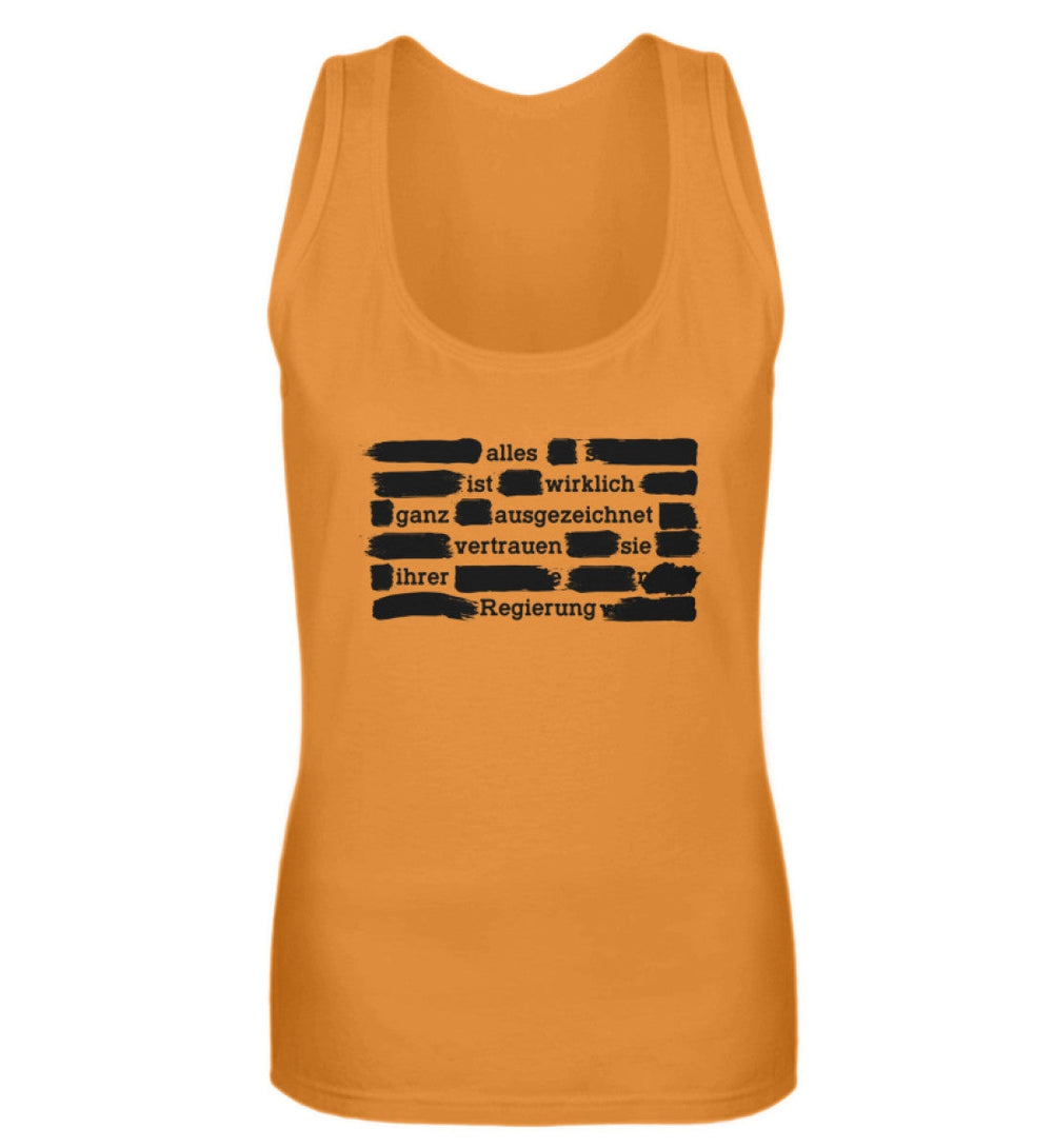 TANK TOP MÄDELS • VERTRAUEN SIE IHRER REGIERUNG - DUNKEL-HARLEKINSHOP