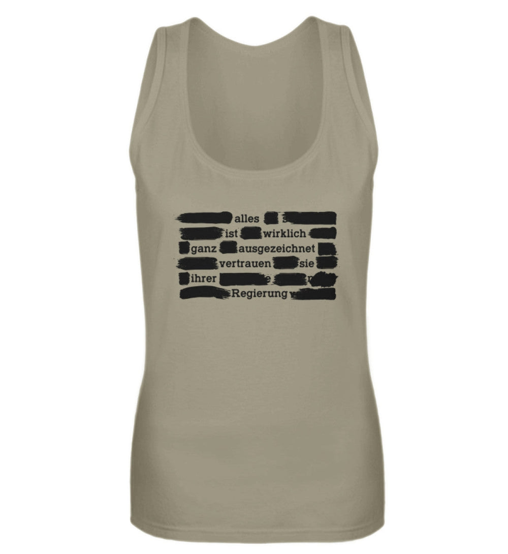 TANK TOP MÄDELS • VERTRAUEN SIE IHRER REGIERUNG - DUNKEL-HARLEKINSHOP