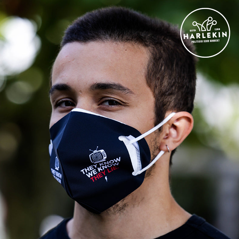 WIEDERVERWENDBARES FFP2-MASKENCOVER • THEY LIE!-HARLEKINSHOP