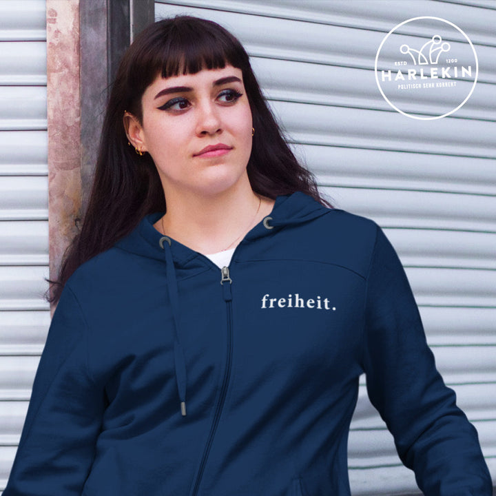 ZIPPER HOODIE MÄDELS / EDLER STICK • FREIHEIT.-HARLEKINSHOP