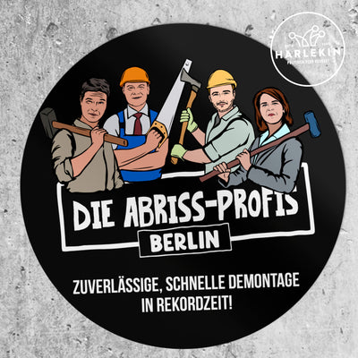 GROSSE STICKER / AUFKLEBER (10 STK.) • BERLIN: DIE ABRISSPROFIS