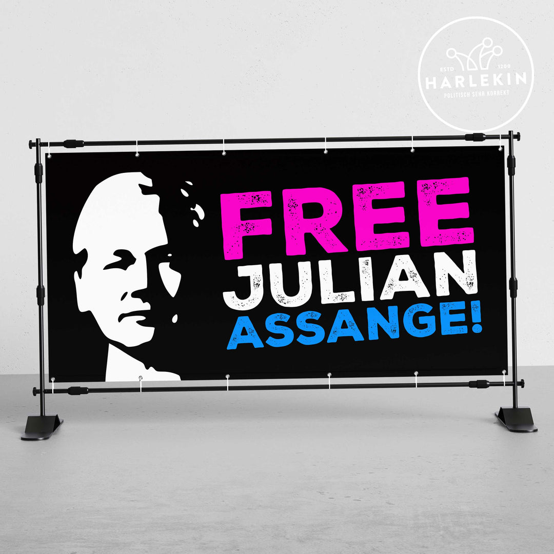 BANNER / PVC-PLANE 2m x 1m • FREE ASSANGE!