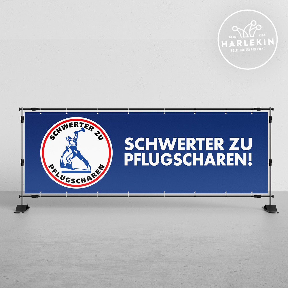 BANNER / PVC-PLANE extralang 3m x 1m • SCHWERTER ZU PFLUGSCHAREN!
