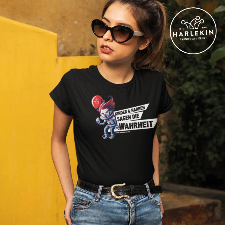 DER HARLEKIN ORGANIC SHIRT MÄDELS • KINDER UND NARREN SAGEN DIE WAHRHEIT