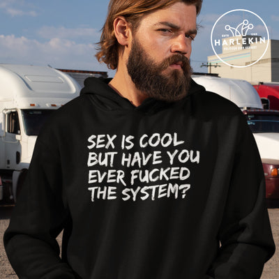 DEMOKR. WIDERSTAND HOODIE BUBEN • SEX IS COOL BUT HAVE YOU EVER FUCKED THE SYSTEM - DUNKEL