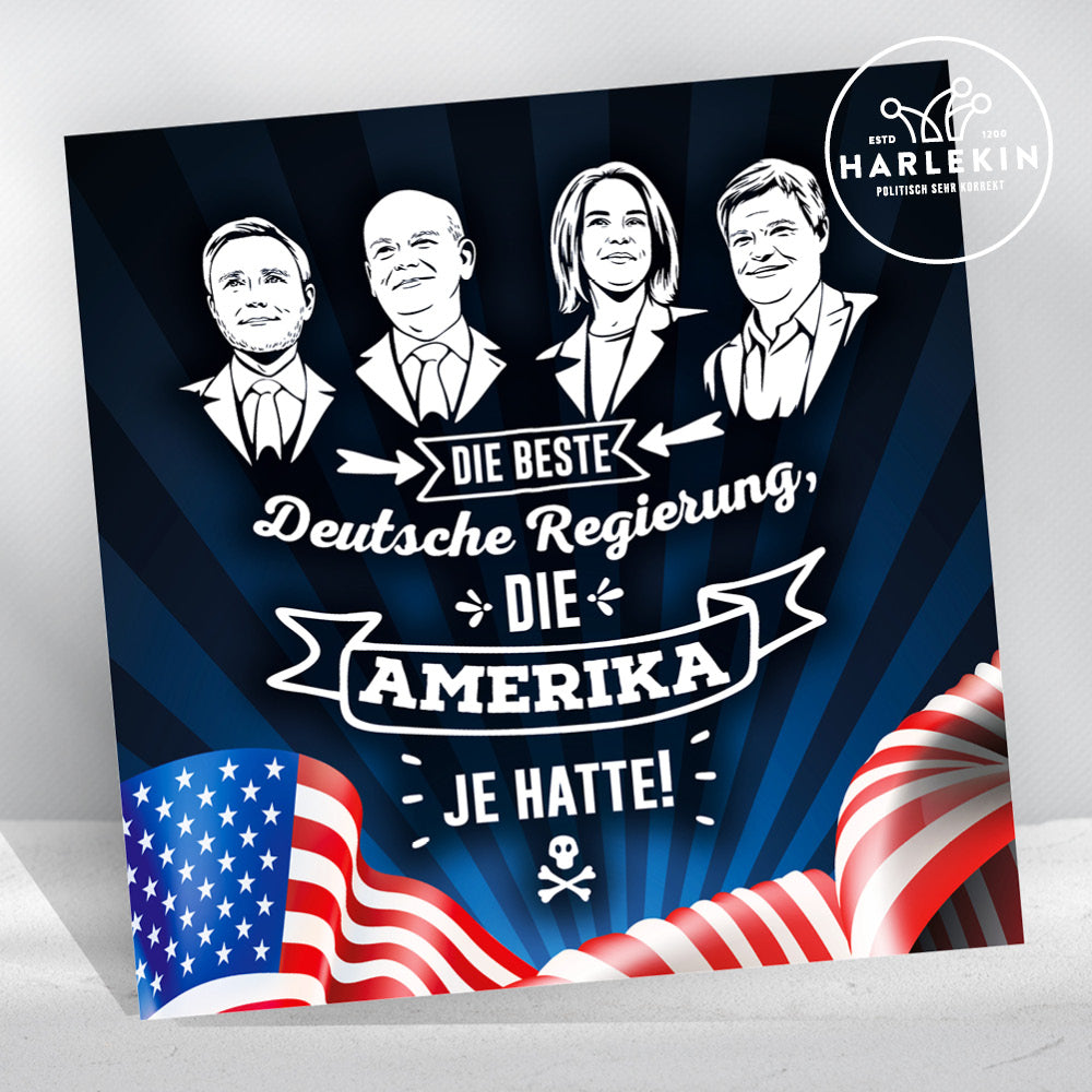 STICKER / AUFKLEBER • DIE BESTE DEUTSCHE REGIERUNG (10 STK.)