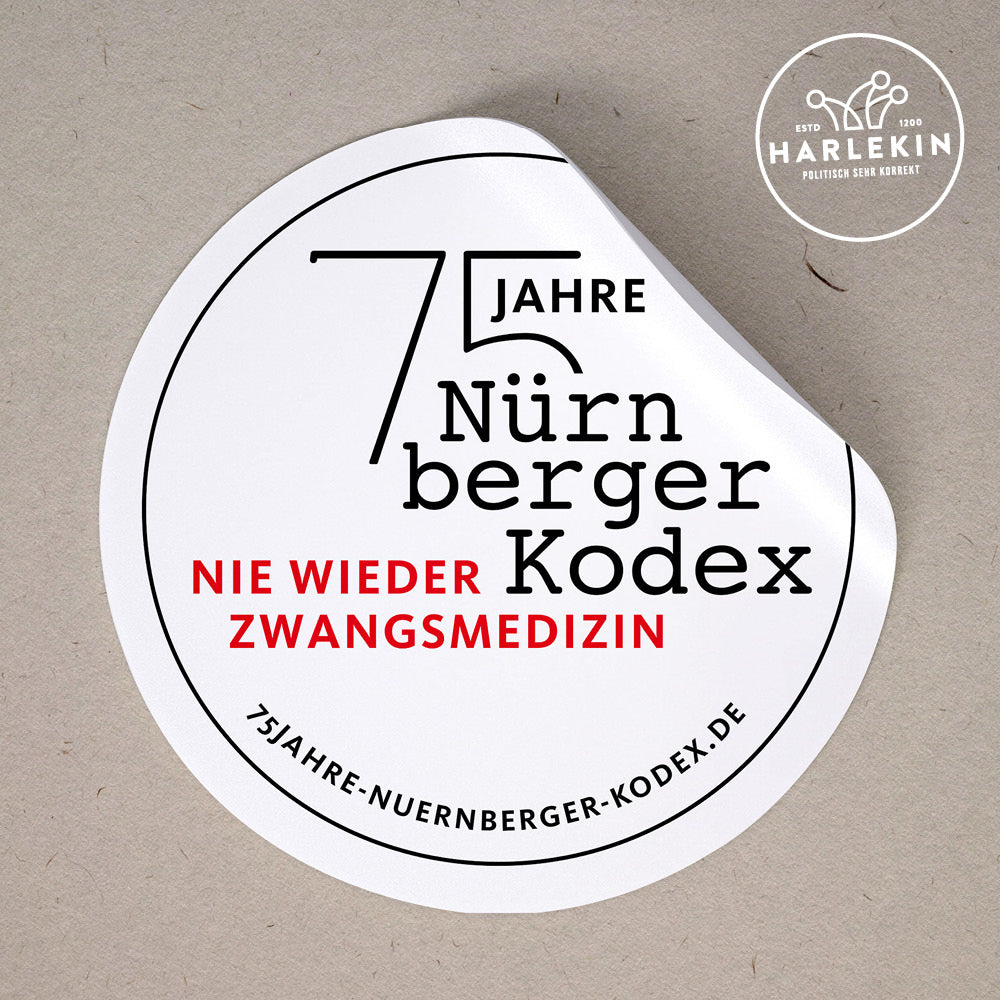 GROSSE STICKER / AUFKLEBER • 75 JAHRE NÜRNBERGER KODEX / LOGO - HELL (10 STK.)