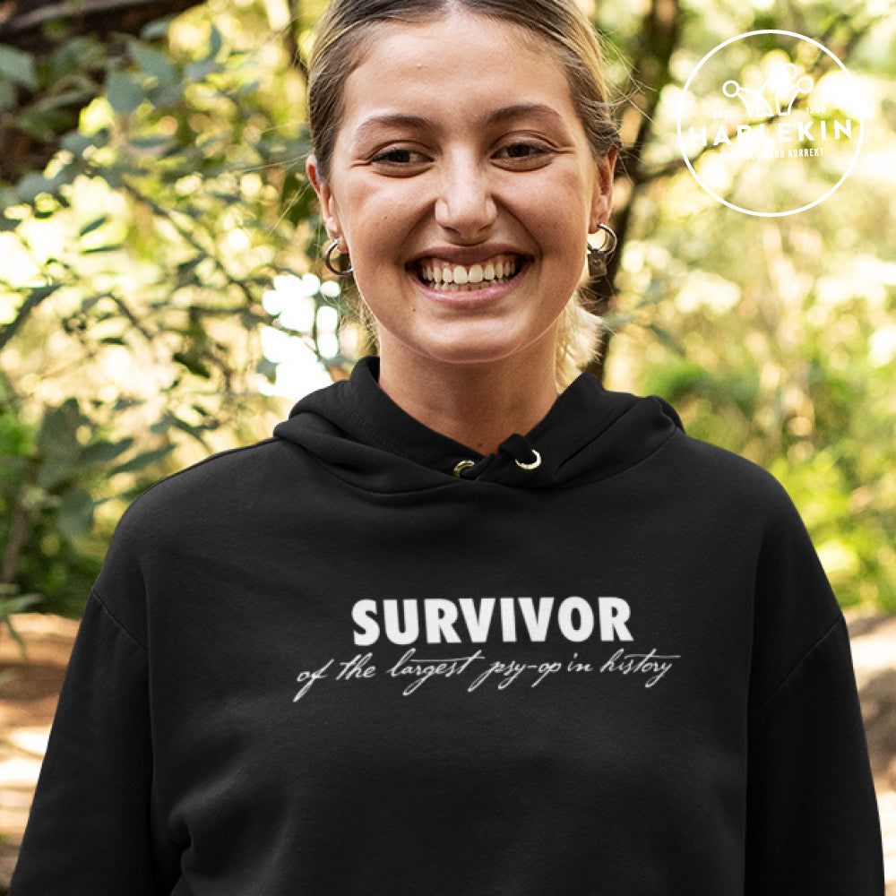 DIE MÖHRE: GRÜNZEUG ORGANIC HOODIE MÄDELS • SURVIVOR OF THE LARGEST PSY-OP