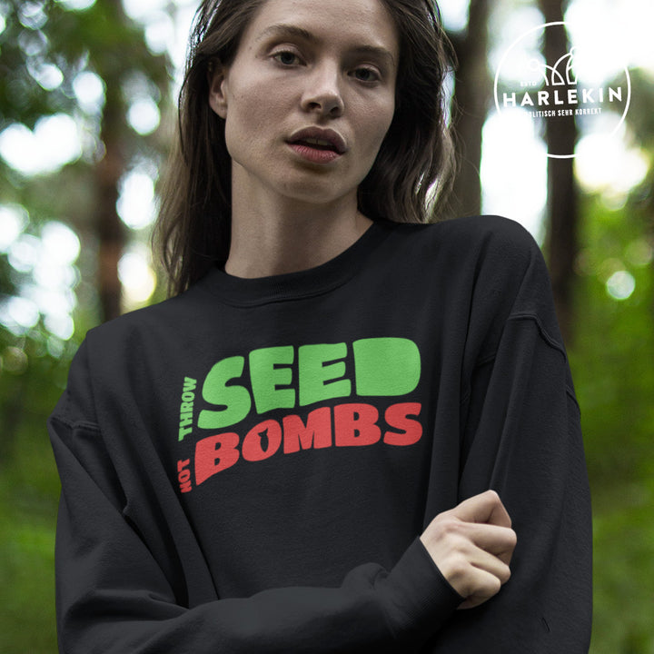 DIE MÖHRE: GRÜNZEUG ORGANIC SWEATER MÄDELS • THROW SEED NOT BOMBS