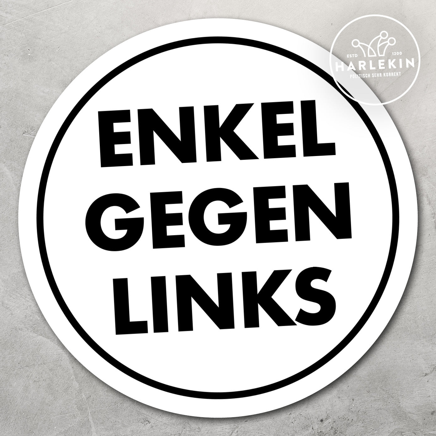 GROSSE STICKER / AUFKLEBER • ENKEL GEGEN LINKS (10 STK.)