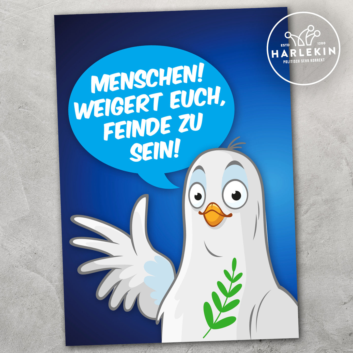 STICKER / AUFKLEBER (10 STK.) • MENSCHEN! WEIGERT EUCH, FEINDE ZU SEIN!